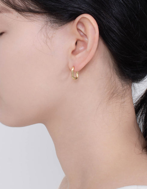 Sterling Silver Hinged Hoops with Gold or Platinum Plating
